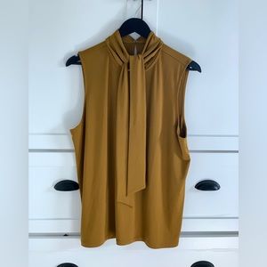 Ann Taylor Sleeveless Tie Neck Blouse NWT